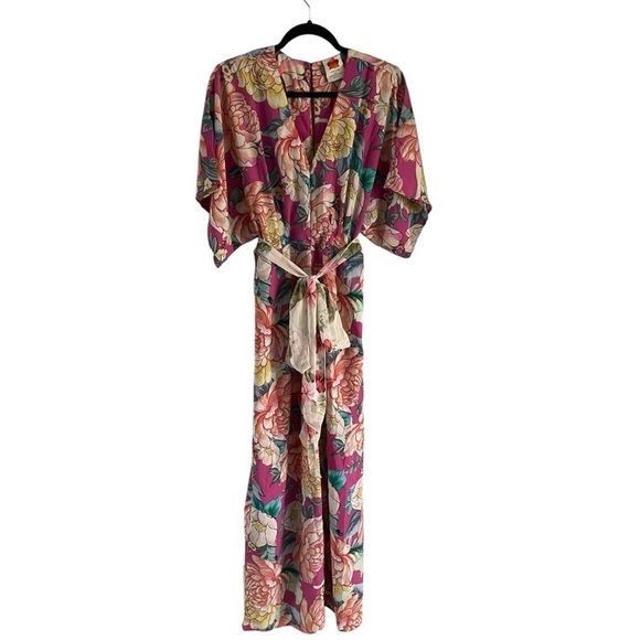 Farm Rio Eulalie Wide Leg Jumpsuit Women Size M - Picture 2 of 8